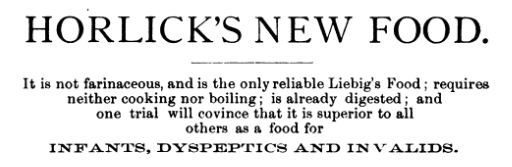霍利克的食物广告1875
